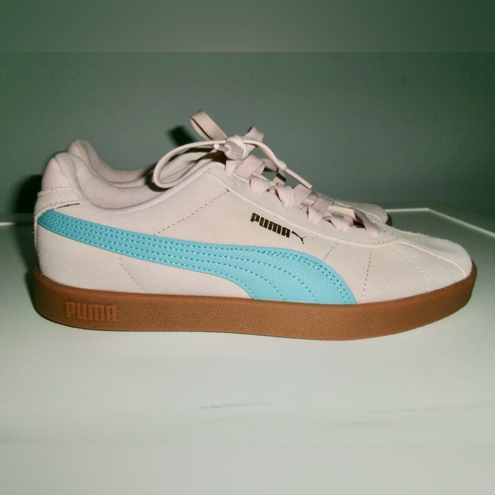 Women’s Puma Super Liga OG Retro Sneakers Size US 7.5. Pink/Teal/Blue - Picture 2 of 7